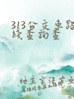 313公交车路线查询查 313公交车路线查询查