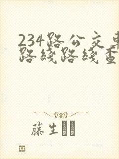 234路公交车路线路线查询表