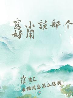 写小说哪个软件好用 写小说哪个软件好用