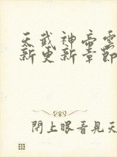 天武神帝云尘最新更新章节阅读