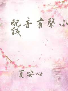 配音有声小说赚钱