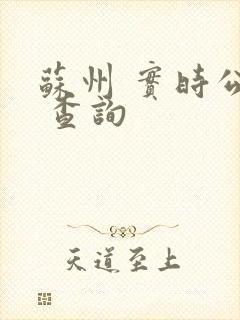 苏州 实时公交 查询