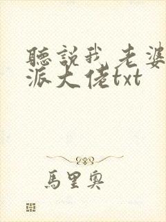 听说我老婆是反派大佬txt