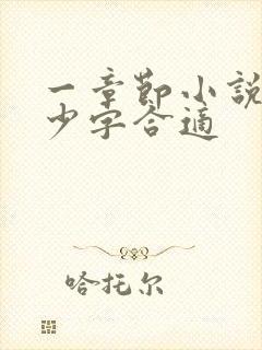 一章节小说写多少字合适