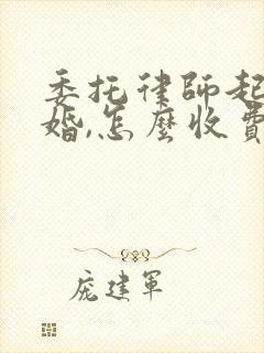 委托律师起诉离婚,怎么收费的