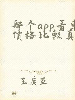 哪个app看车价格比较真实