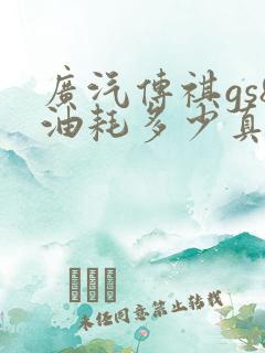 广汽传祺gs8油耗多少真实油耗