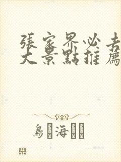 张家界必去的十大景点推荐