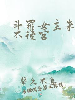 斗罗女主朱竹清不后宫