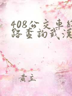408公交车线路查询武汉 408公交车线路查询武汉