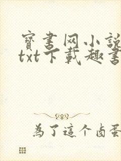 宝书网小说免费txt下载趣书网
