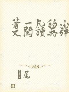 萧一凡的小说全文阅读无弹窗