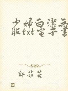 少妇白洁无删减版txt电子书