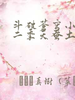 斗破苍穹小说第二季天蚕土豆
