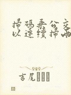 扫码乘公交车可以连续扫两个人吗