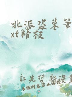 北派盗墓笔记txt精校
