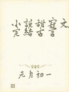 小说甜宠文短篇完结古言
