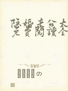 隐婚老公太神秘免费阅读全文