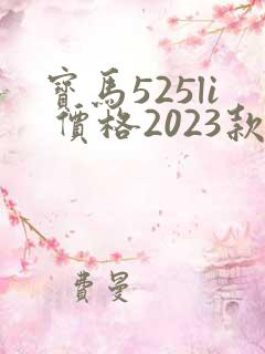 宝马525li 价格2023款落地价