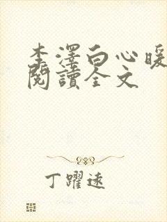 李泽白心暖小说阅读全文