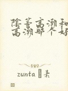 阴蒂高潮和阴道高潮哪个好