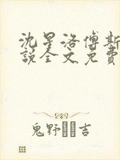 沈星洛傅斯辰小说全文免费阅读