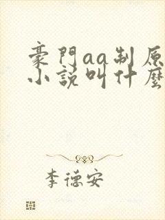 豪门aa制原著小说叫什么 豪门aa制原著小说叫什么