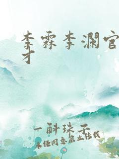 李霖李澜官场奇才