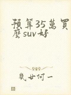 预算35万买什么suv好