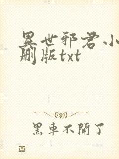 异世邪君小说未删版txt