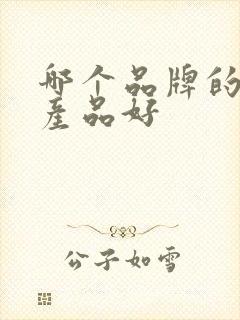 哪个品牌的孕婴产品好