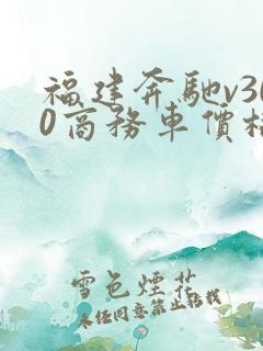 福建奔驰v300商务车价格多少钱一台