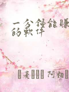 一分钟能赚十元的软件