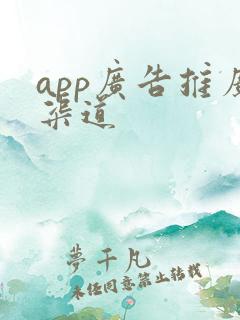 app广告推广渠道