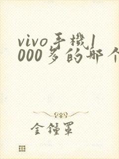 vivo手机1000多的哪个好用