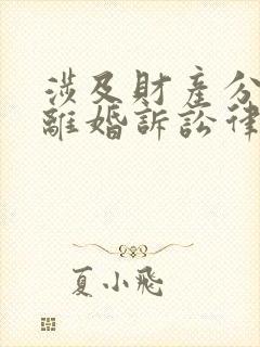 涉及财产分割的离婚诉讼律师费