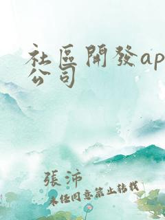 社区开发app公司