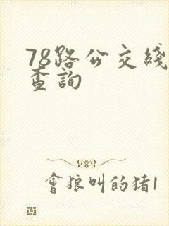 78路公交线路查询