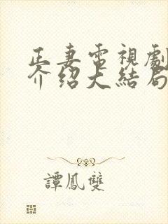 正妻电视剧剧情介绍大结局