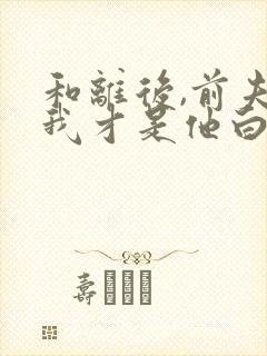 和离后,前夫说我才是他白月光