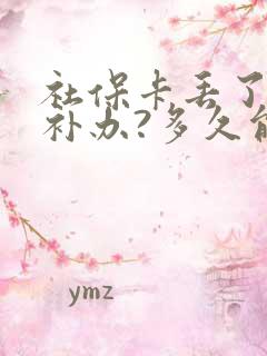 社保卡丢了去哪补办?多久能办下来