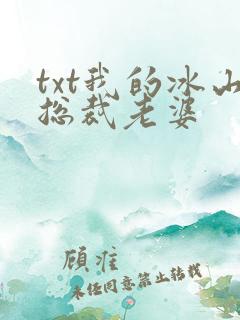 txt我的冰山总裁老婆