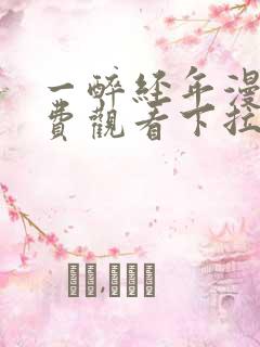 一醉经年漫画免费观看下拉式