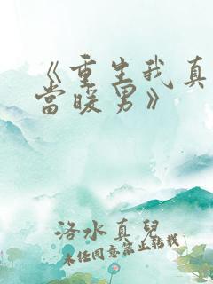 《重生我真没想当暖男》 《重生我真没想当暖男》
