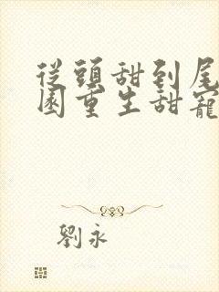 从头甜到尾的校园重生甜宠文