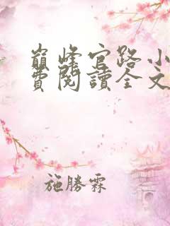 巅峰官路小说免费阅读全文无删减