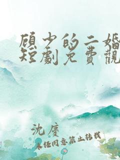 顾少的二婚甜妻短剧免费观看全集