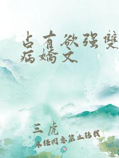 占有欲强双男主病娇文