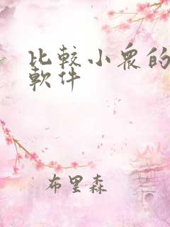 比较小众的交友软件