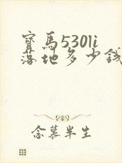 宝马530li落地多少钱最便宜